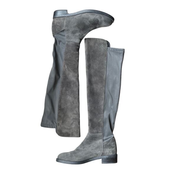 Blondo Shoes - Blondo Velma Over the Knee OTK Gray Suede Boots Size 9.5 Women's